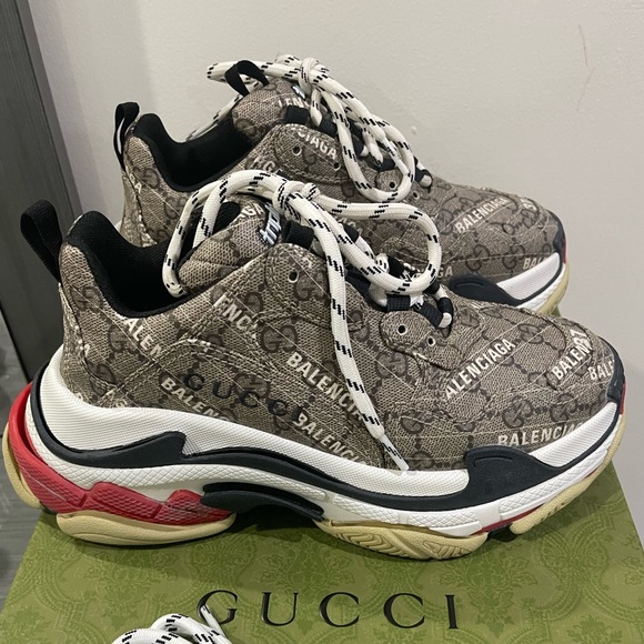 Gucci x Balenciaga The Hacker Project Triple S Beige limited edition - Picture 1 of 5